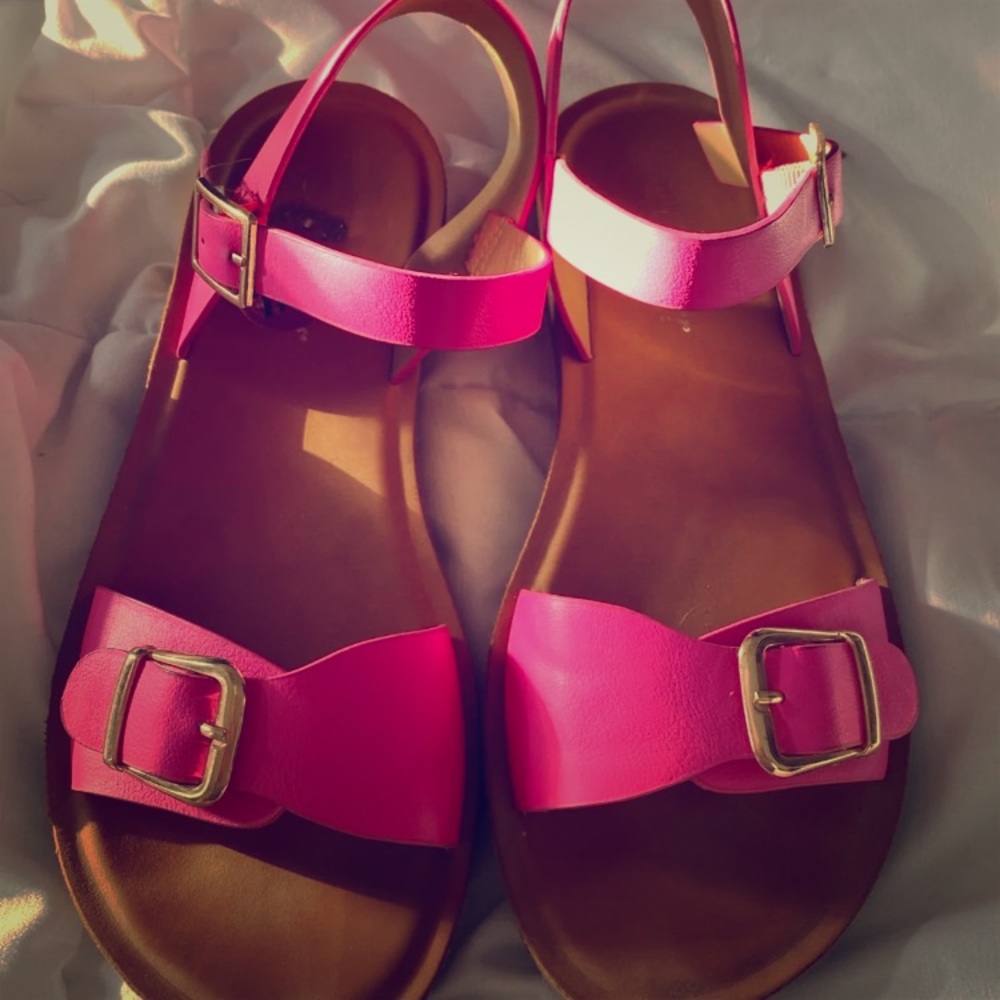 Pink Buckle Sandals
